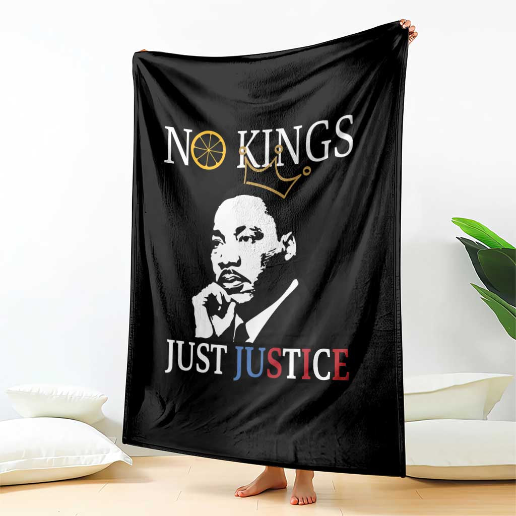 Martin Luther King Jr Throw Blanket No Kings Just Justice - Wonder Print Shop