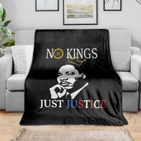 Martin Luther King Jr Throw Blanket No Kings Just Justice - Wonder Print Shop