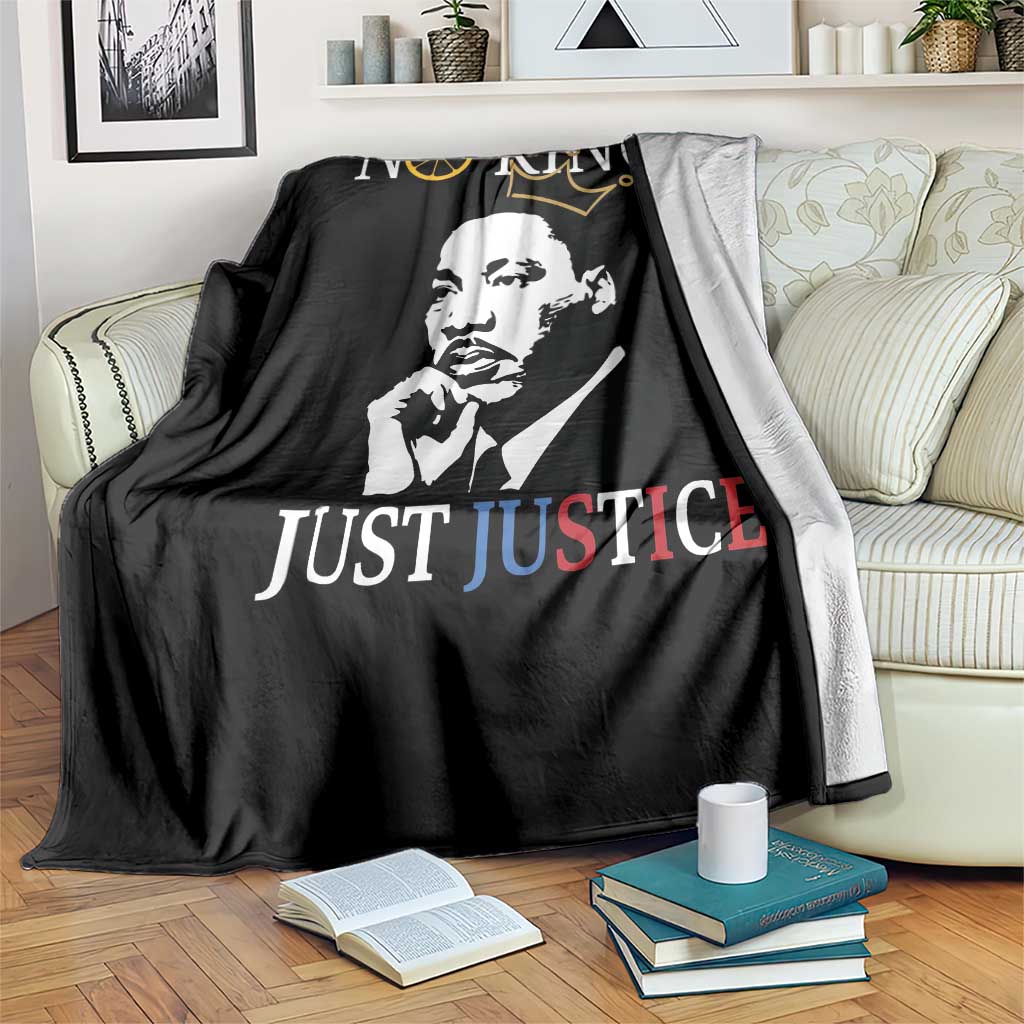 Martin Luther King Jr Throw Blanket No Kings Just Justice - Wonder Print Shop
