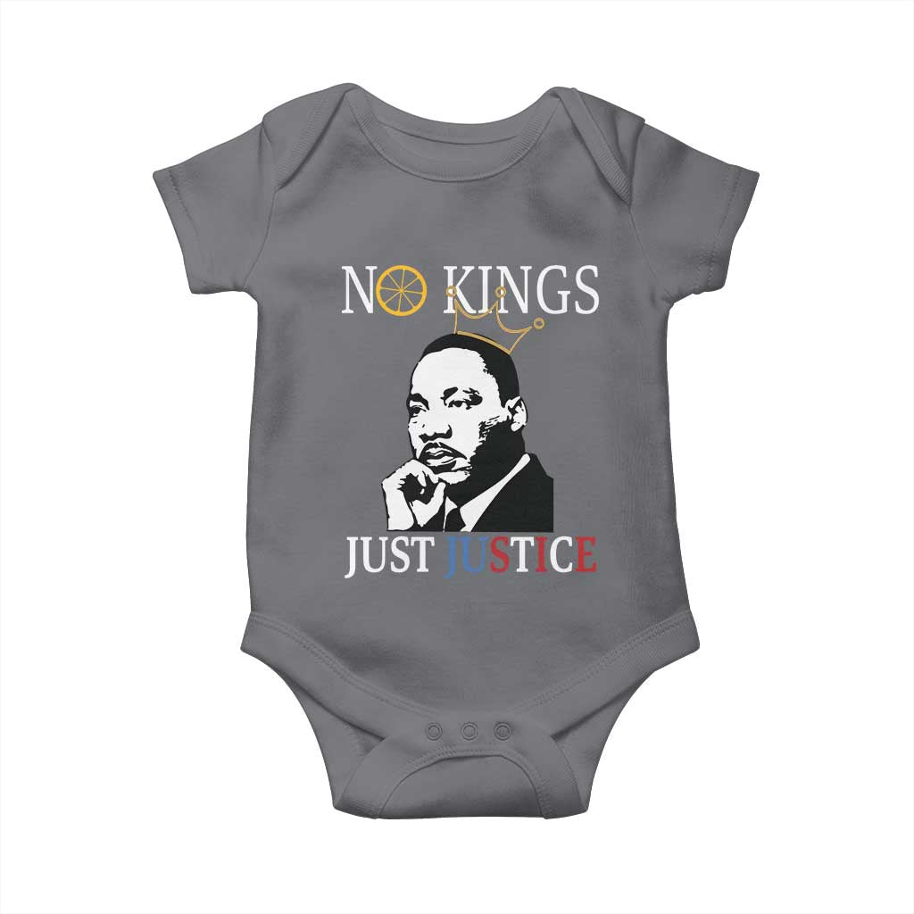 Martin Luther King Jr Baby Onesie No Kings Just Justice - Wonder Print Shop
