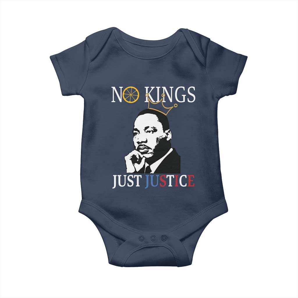 Martin Luther King Jr Baby Onesie No Kings Just Justice - Wonder Print Shop