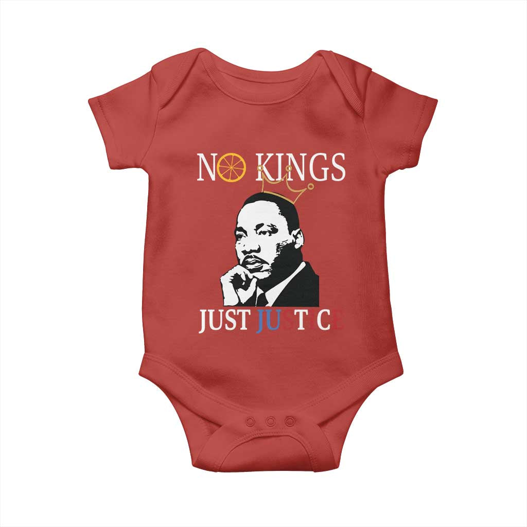 Martin Luther King Jr Baby Onesie No Kings Just Justice - Wonder Print Shop