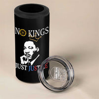 Martin Luther King Jr 4 in 1 Can Cooler Tumbler No Kings Just Justice - Wonder Print Shop