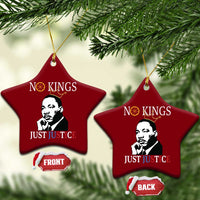 Martin Luther King Jr Ceramic Ornament No Kings Just Justice - Wonder Print Shop