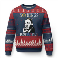 Martin Luther King Jr Ugly Christmas Sweater No Kings Just Justice - Wonder Print Shop