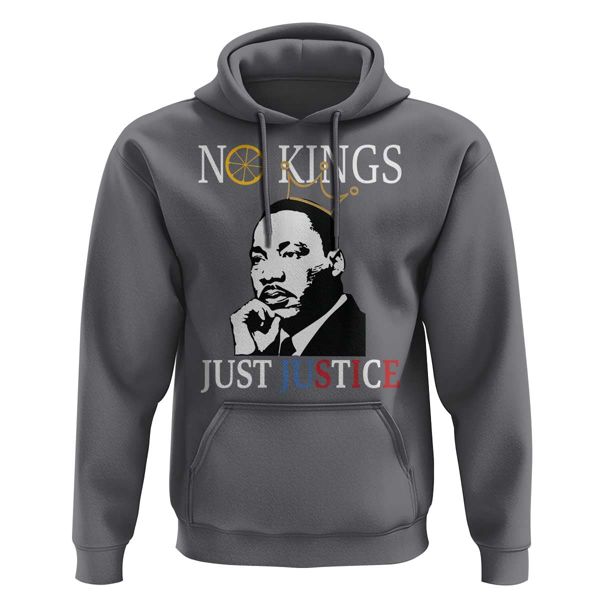 Martin Luther King Jr Hoodie No Kings Just Justice - Wonder Print Shop