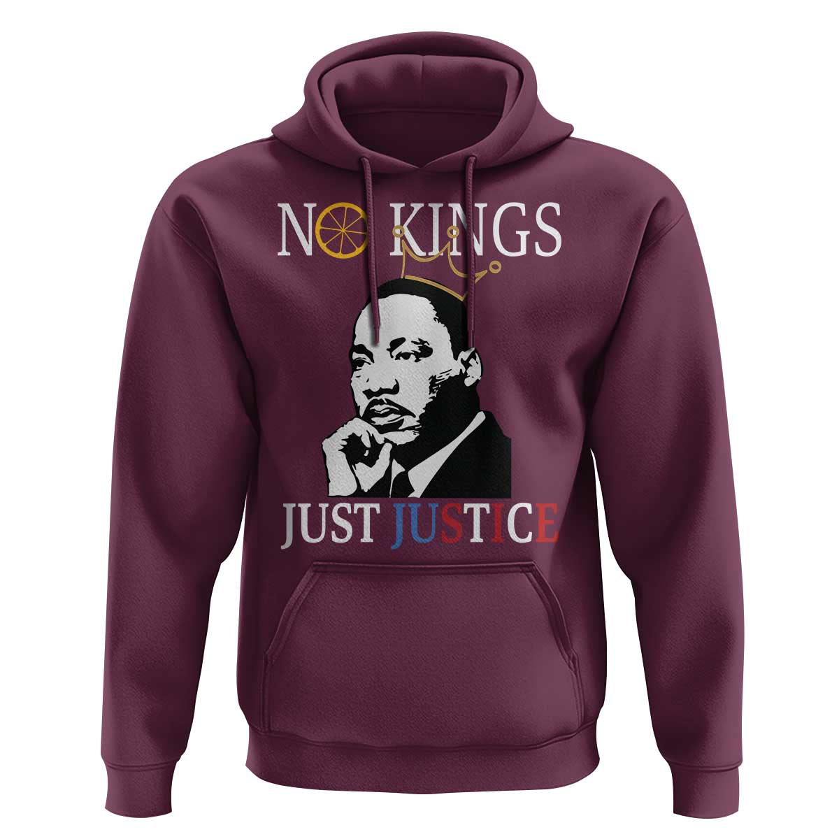 Martin Luther King Jr Hoodie No Kings Just Justice - Wonder Print Shop