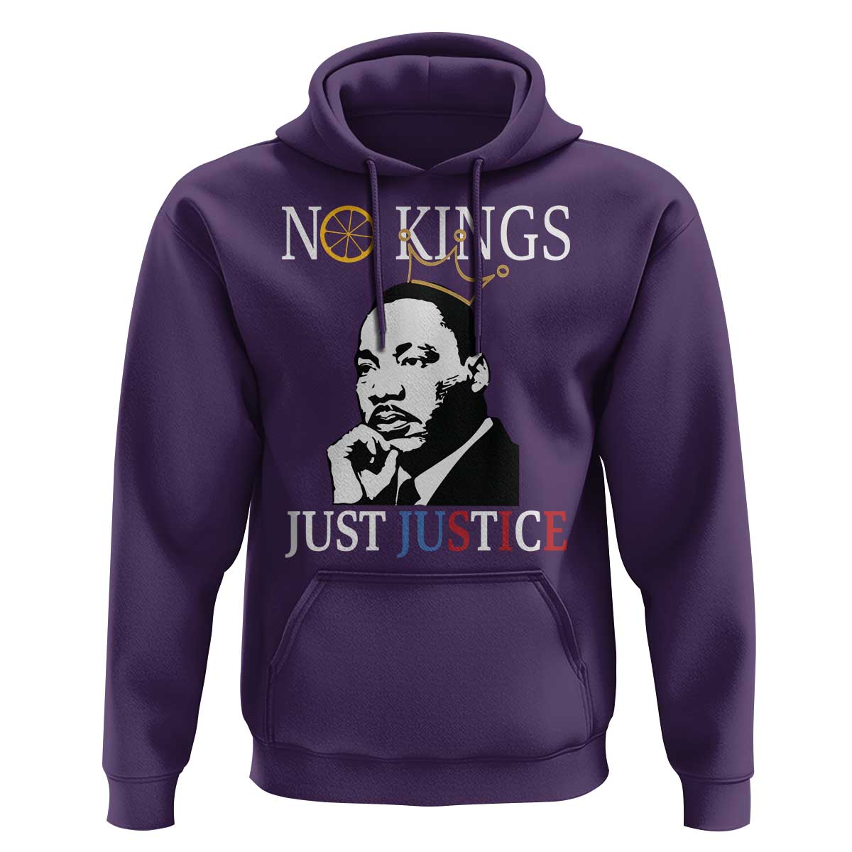 Martin Luther King Jr Hoodie No Kings Just Justice - Wonder Print Shop