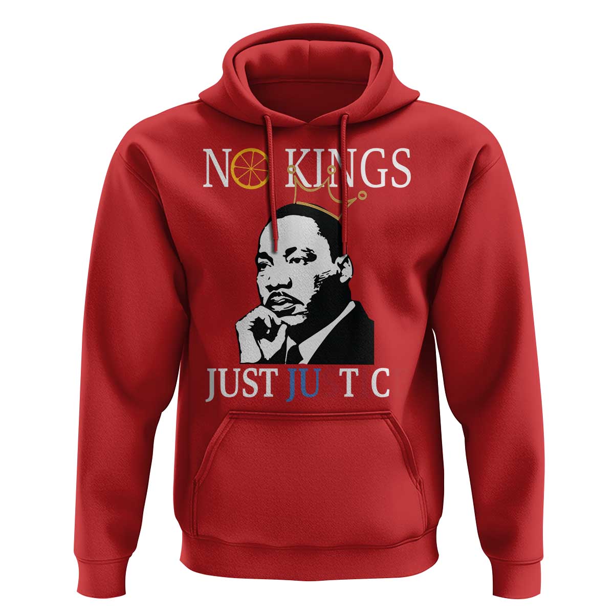 Martin Luther King Jr Hoodie No Kings Just Justice - Wonder Print Shop