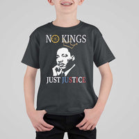 Martin Luther King Jr T Shirt For Kid No Kings Just Justice - Wonder Print Shop