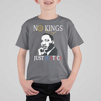 Martin Luther King Jr T Shirt For Kid No Kings Just Justice - Wonder Print Shop