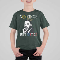 Martin Luther King Jr T Shirt For Kid No Kings Just Justice - Wonder Print Shop