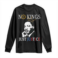 Martin Luther King Jr Long Sleeve Shirt No Kings Just Justice - Wonder Print Shop