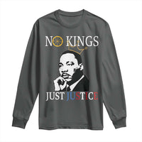 Martin Luther King Jr Long Sleeve Shirt No Kings Just Justice - Wonder Print Shop