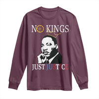 Martin Luther King Jr Long Sleeve Shirt No Kings Just Justice - Wonder Print Shop