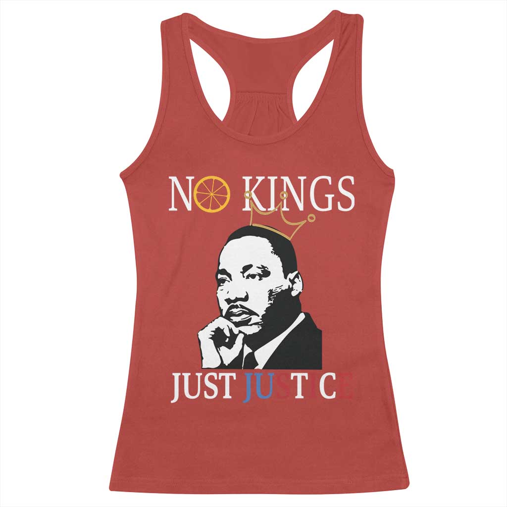 Martin Luther King Jr Racerback Tank Top No Kings Just Justice - Wonder Print Shop