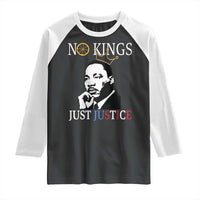 Martin Luther King Jr Raglan Shirt No Kings Just Justice - Wonder Print Shop