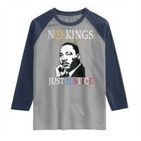 Martin Luther King Jr Raglan Shirt No Kings Just Justice - Wonder Print Shop