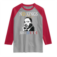 Martin Luther King Jr Raglan Shirt No Kings Just Justice - Wonder Print Shop