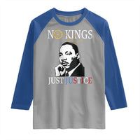Martin Luther King Jr Raglan Shirt No Kings Just Justice - Wonder Print Shop