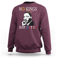 Martin Luther King Jr Sweatshirt No Kings Just Justice - Wonder Print Shop