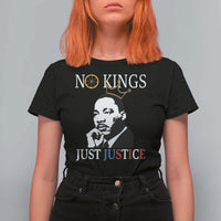 Martin Luther King Jr T Shirt For Women No Kings Just Justice - Wonder Print Shop