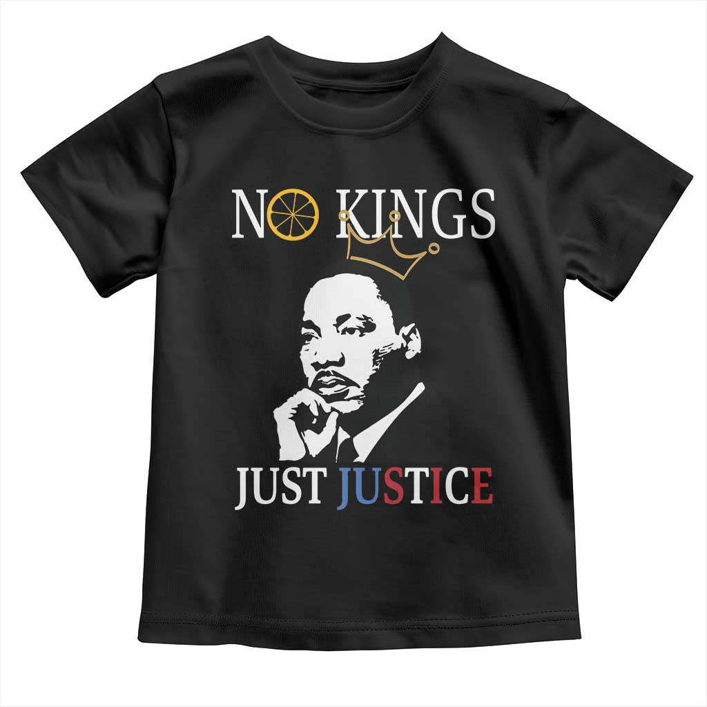 Martin Luther King Jr Toddler T Shirt No Kings Just Justice - Wonder Print Shop