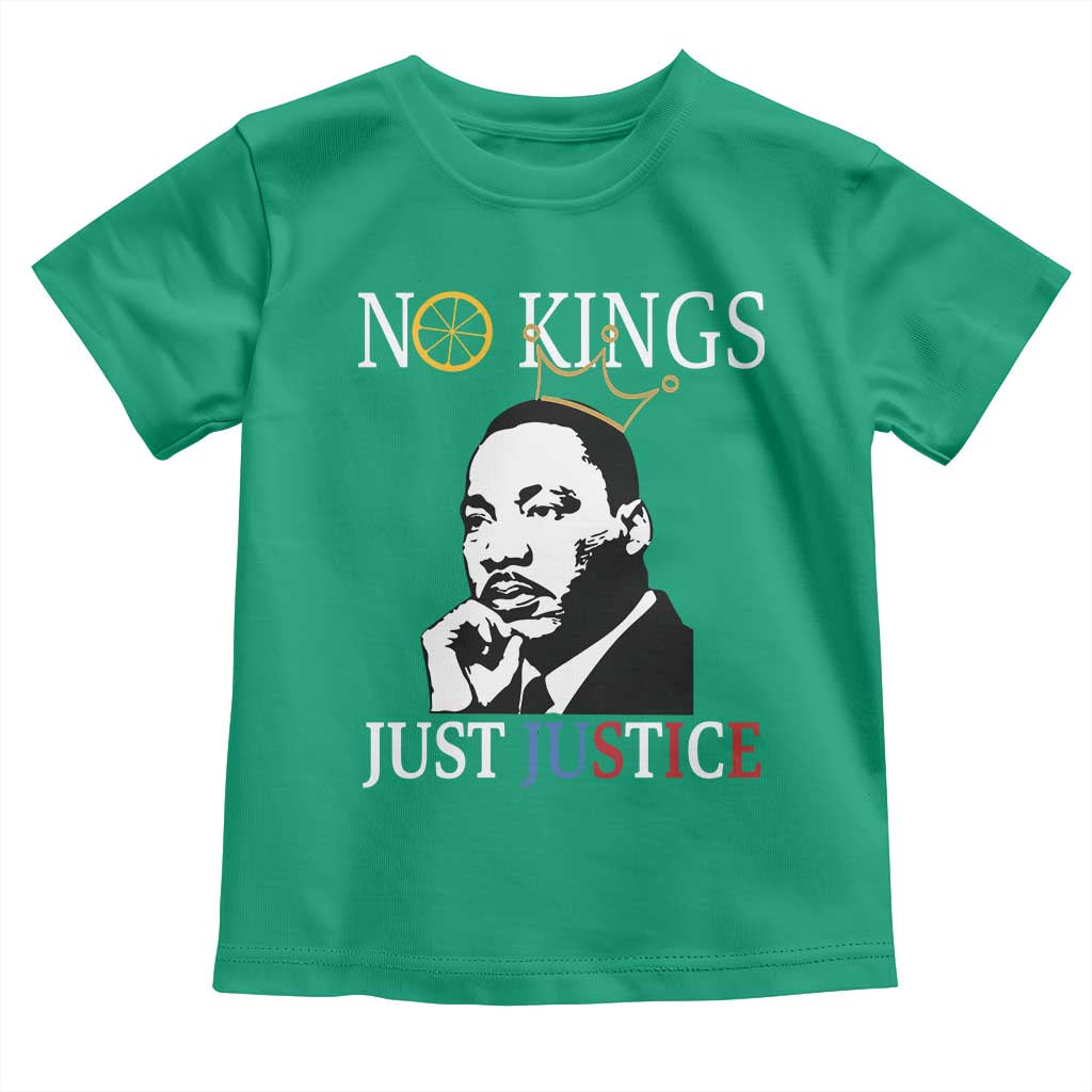 Martin Luther King Jr Toddler T Shirt No Kings Just Justice - Wonder Print Shop