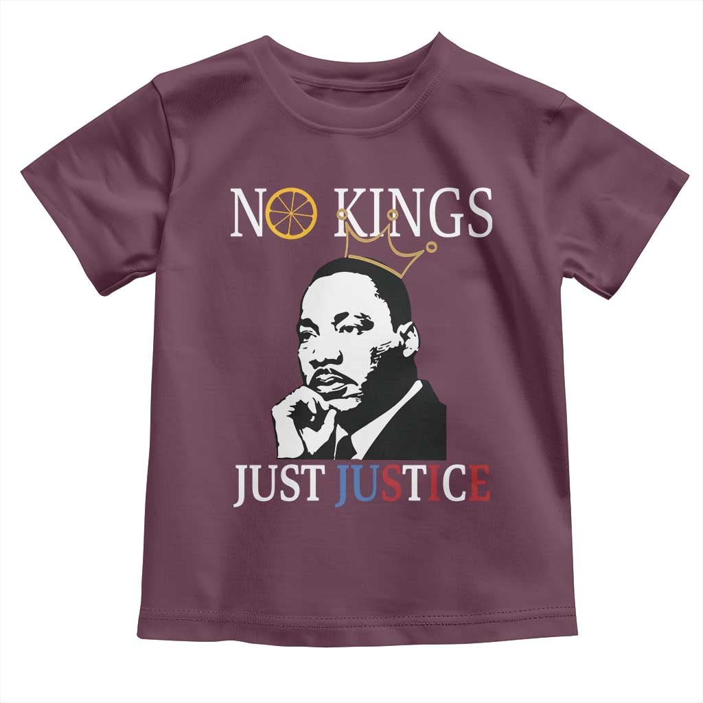 Martin Luther King Jr Toddler T Shirt No Kings Just Justice - Wonder Print Shop