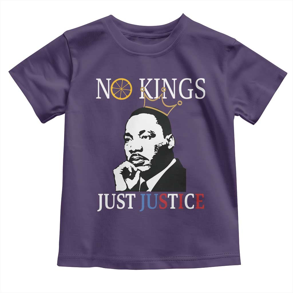 Martin Luther King Jr Toddler T Shirt No Kings Just Justice - Wonder Print Shop