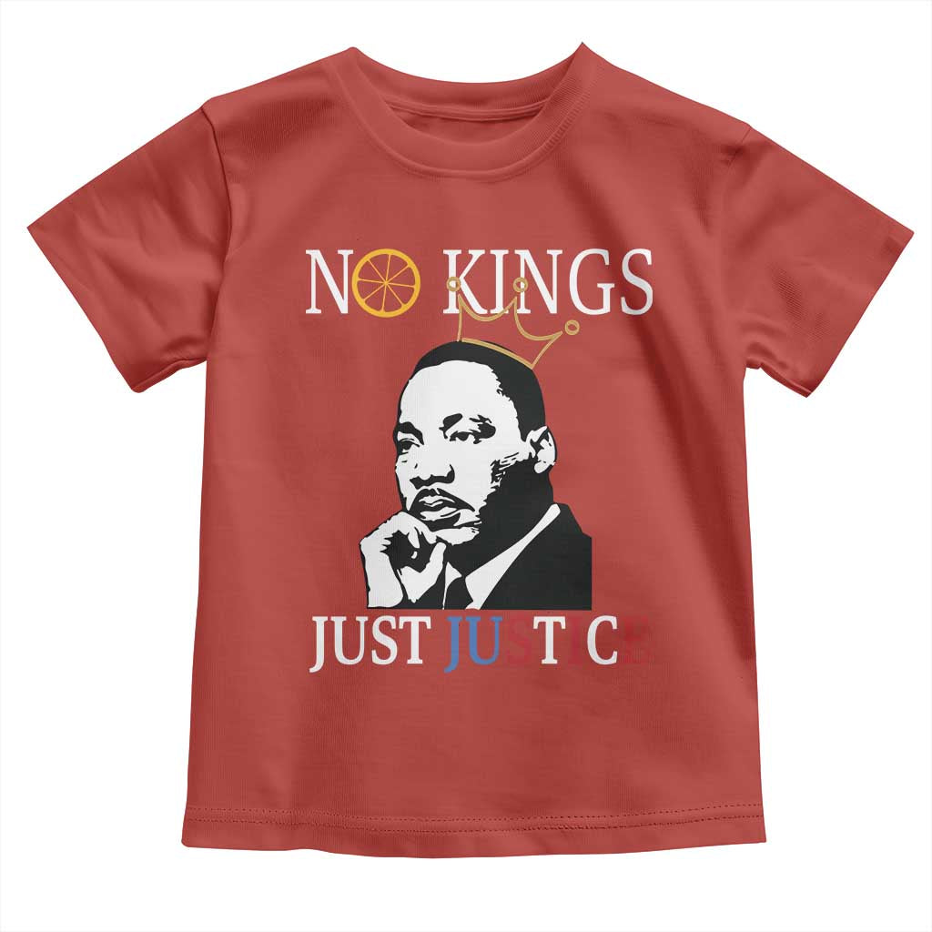 Martin Luther King Jr Toddler T Shirt No Kings Just Justice - Wonder Print Shop