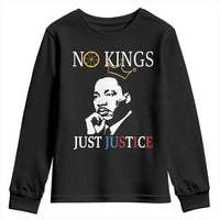 Martin Luther King Jr Youth Sweatshirt No Kings Just Justice - Wonder Print Shop