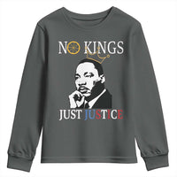 Martin Luther King Jr Youth Sweatshirt No Kings Just Justice - Wonder Print Shop