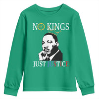 Martin Luther King Jr Youth Sweatshirt No Kings Just Justice - Wonder Print Shop