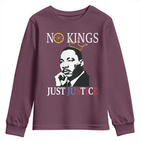 Martin Luther King Jr Youth Sweatshirt No Kings Just Justice - Wonder Print Shop