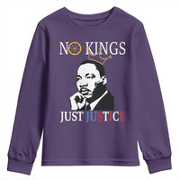 Martin Luther King Jr Youth Sweatshirt No Kings Just Justice - Wonder Print Shop