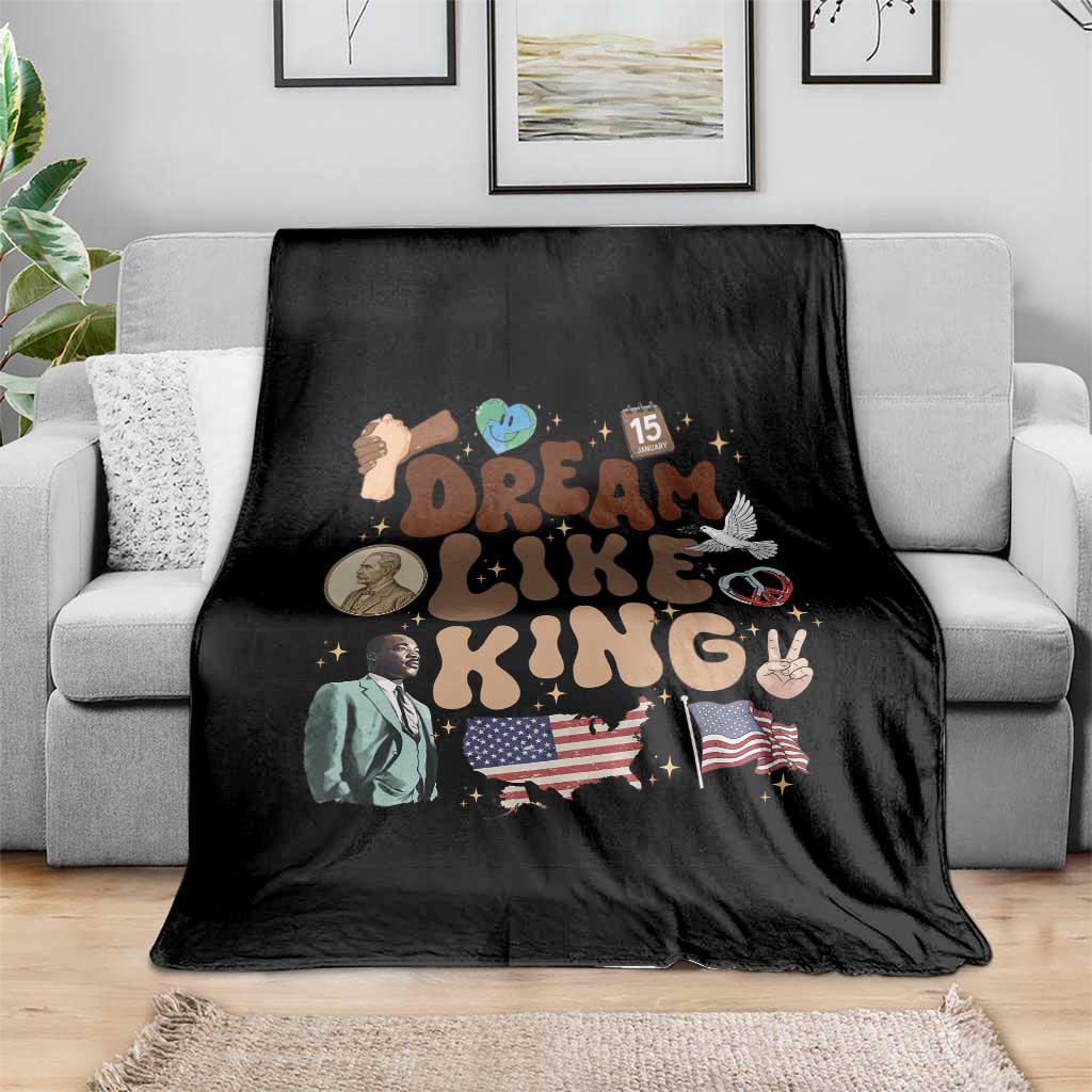 Martin Luther King Jr Throw Blanket Black History Melanin African American - Wonder Print Shop