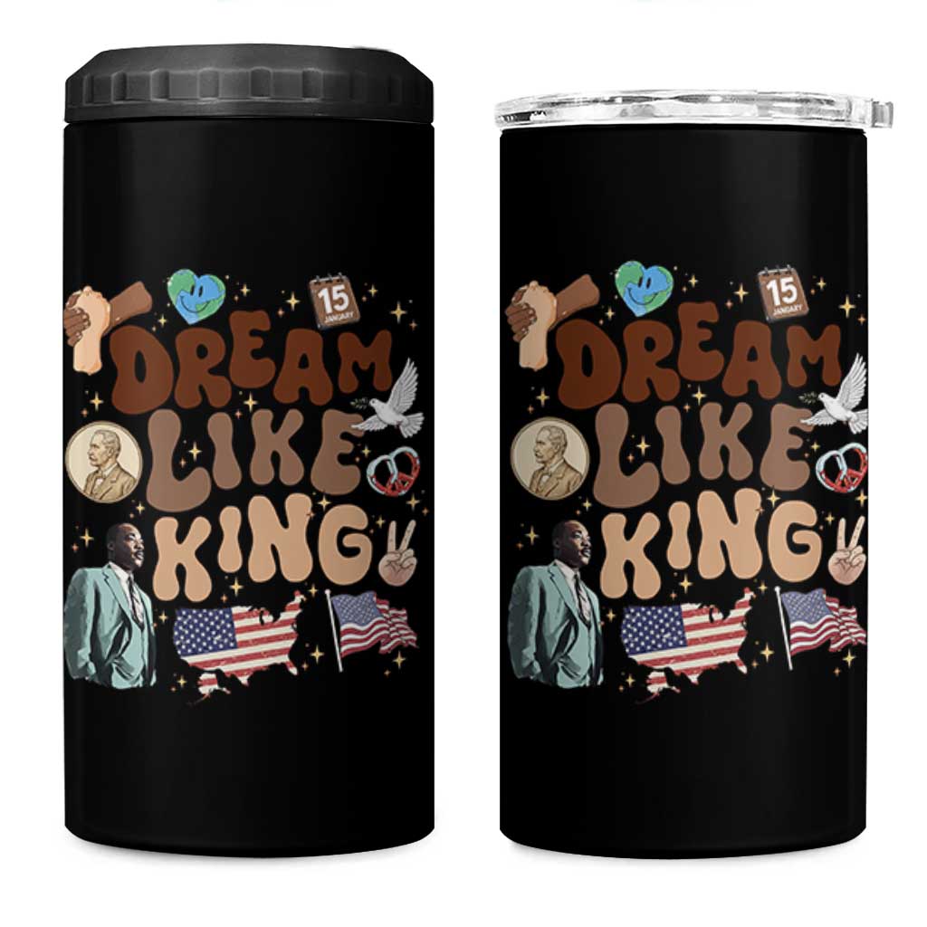 Martin Luther King Jr 4 in 1 Can Cooler Tumbler Black History Melanin African American - Wonder Print Shop