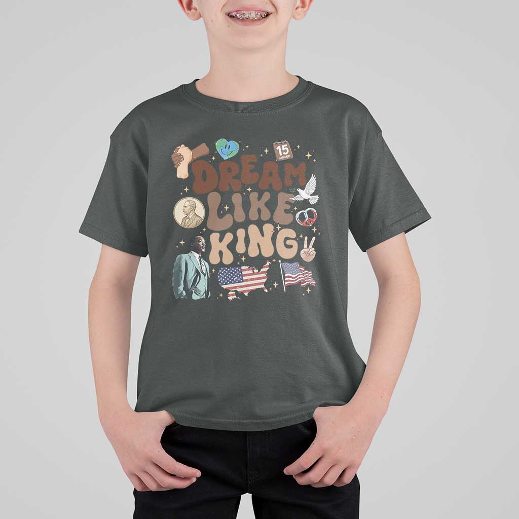 Martin Luther King Jr T Shirt For Kid Black History Melanin African American - Wonder Print Shop