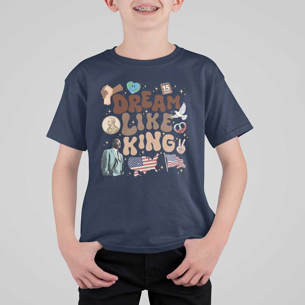 Martin Luther King Jr T Shirt For Kid Black History Melanin African American - Wonder Print Shop