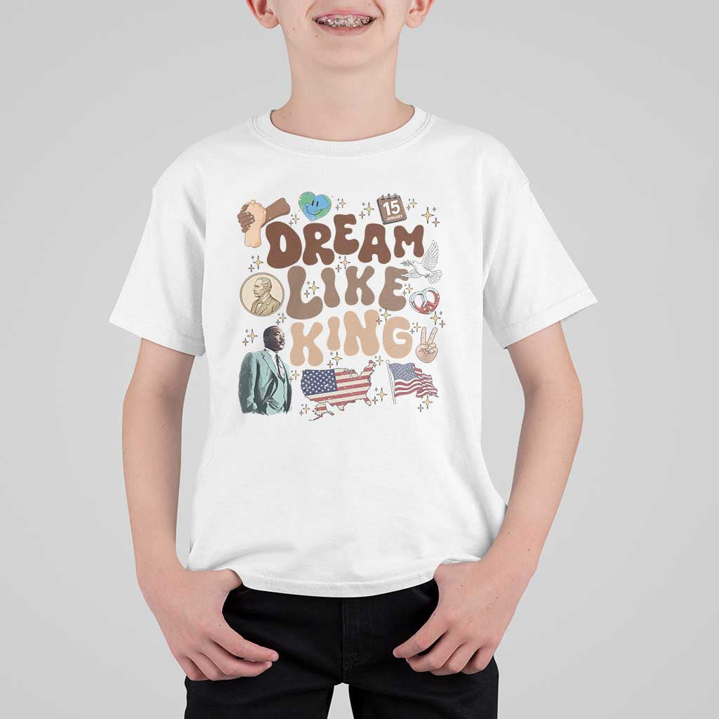 Martin Luther King Jr T Shirt For Kid Black History Melanin African American - Wonder Print Shop
