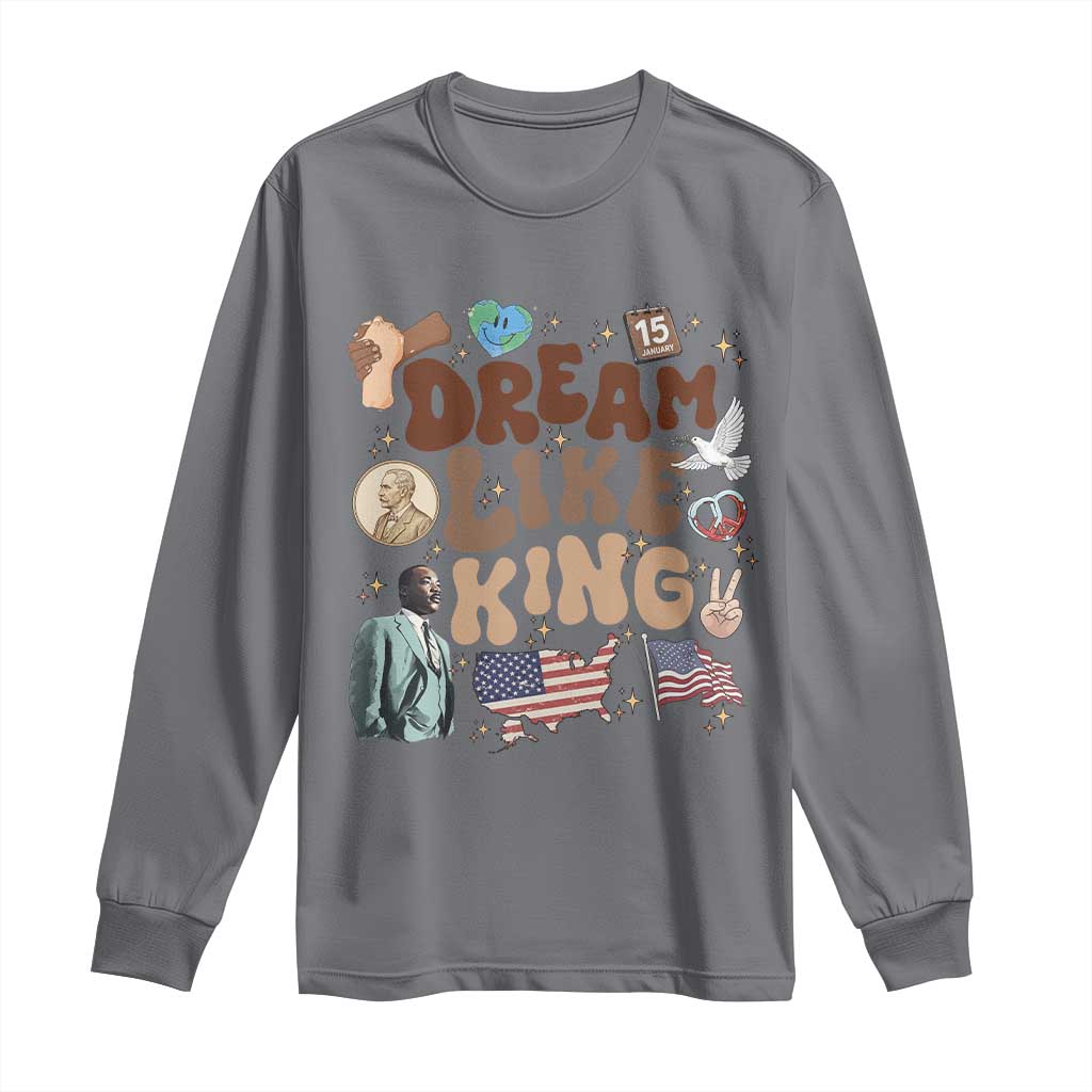 Martin Luther King Jr Long Sleeve Shirt Black History Melanin African American - Wonder Print Shop