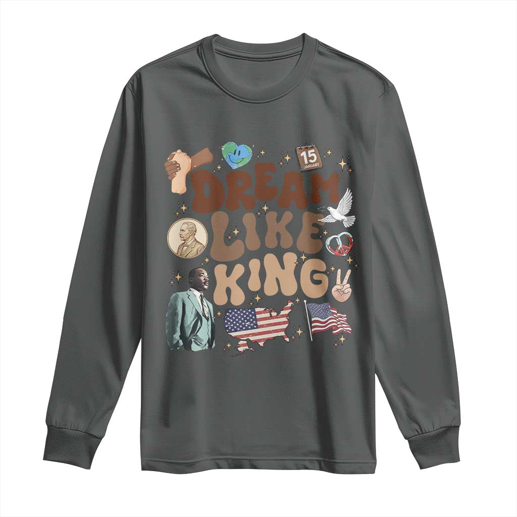 Martin Luther King Jr Long Sleeve Shirt Black History Melanin African American - Wonder Print Shop