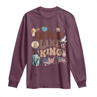 Martin Luther King Jr Long Sleeve Shirt Black History Melanin African American - Wonder Print Shop