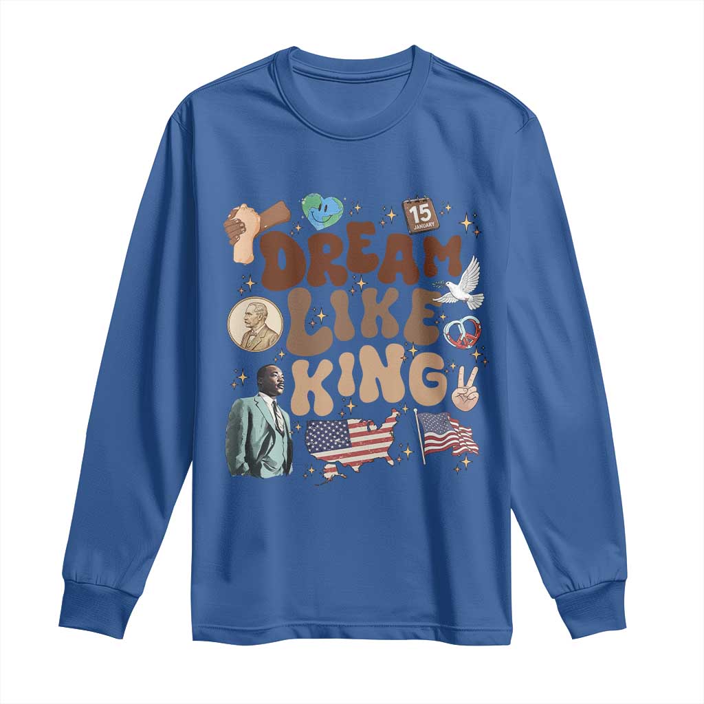 Martin Luther King Jr Long Sleeve Shirt Black History Melanin African American - Wonder Print Shop
