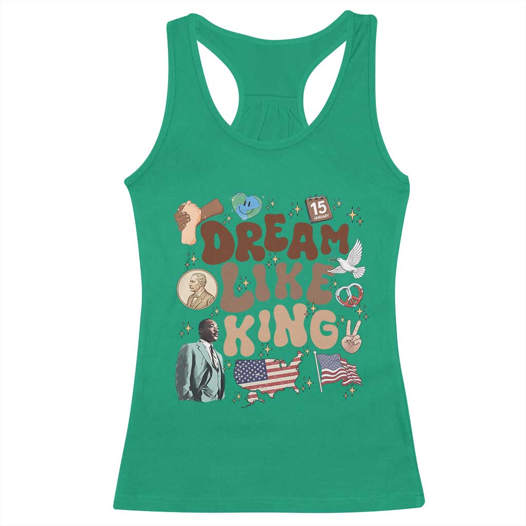 Martin Luther King Jr Racerback Tank Top Black History Melanin African American - Wonder Print Shop