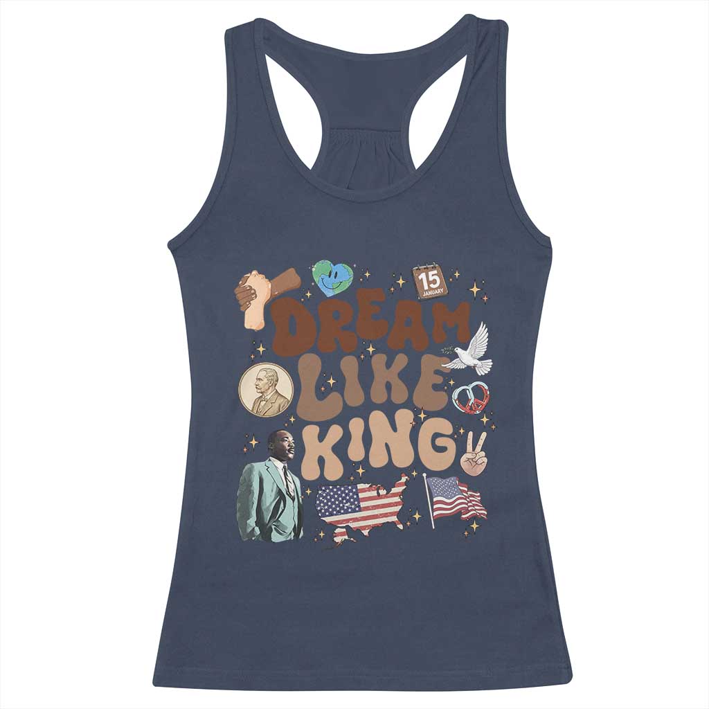 Martin Luther King Jr Racerback Tank Top Black History Melanin African American - Wonder Print Shop