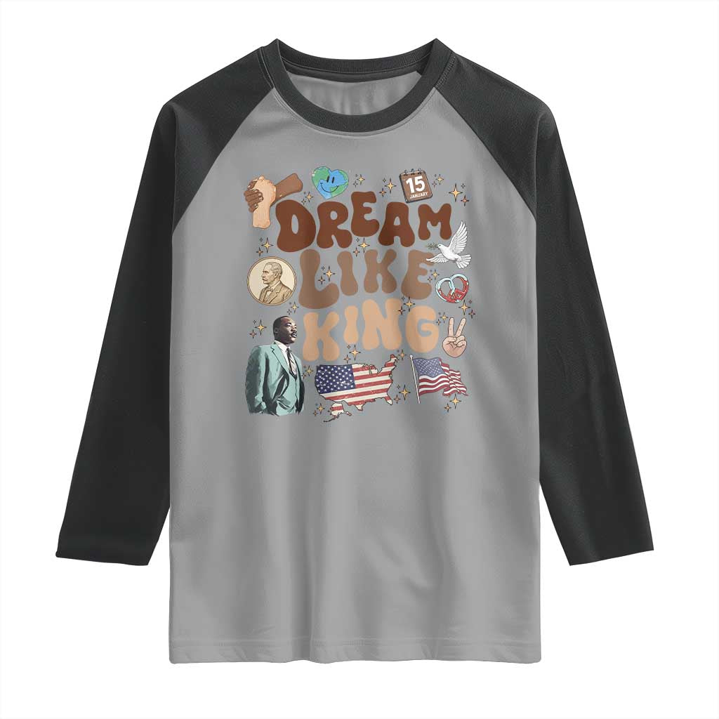Martin Luther King Jr Raglan Shirt Black History Melanin African American - Wonder Print Shop