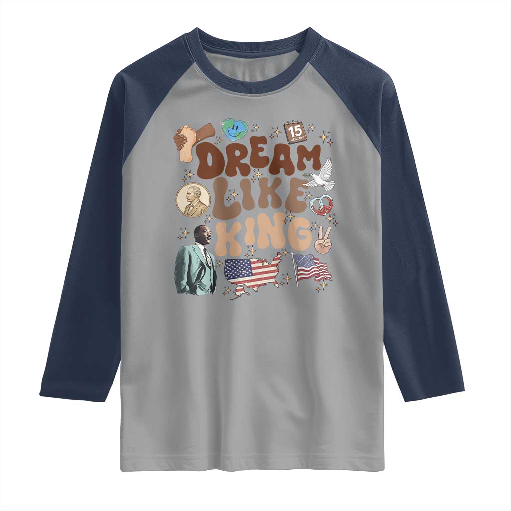 Martin Luther King Jr Raglan Shirt Black History Melanin African American - Wonder Print Shop