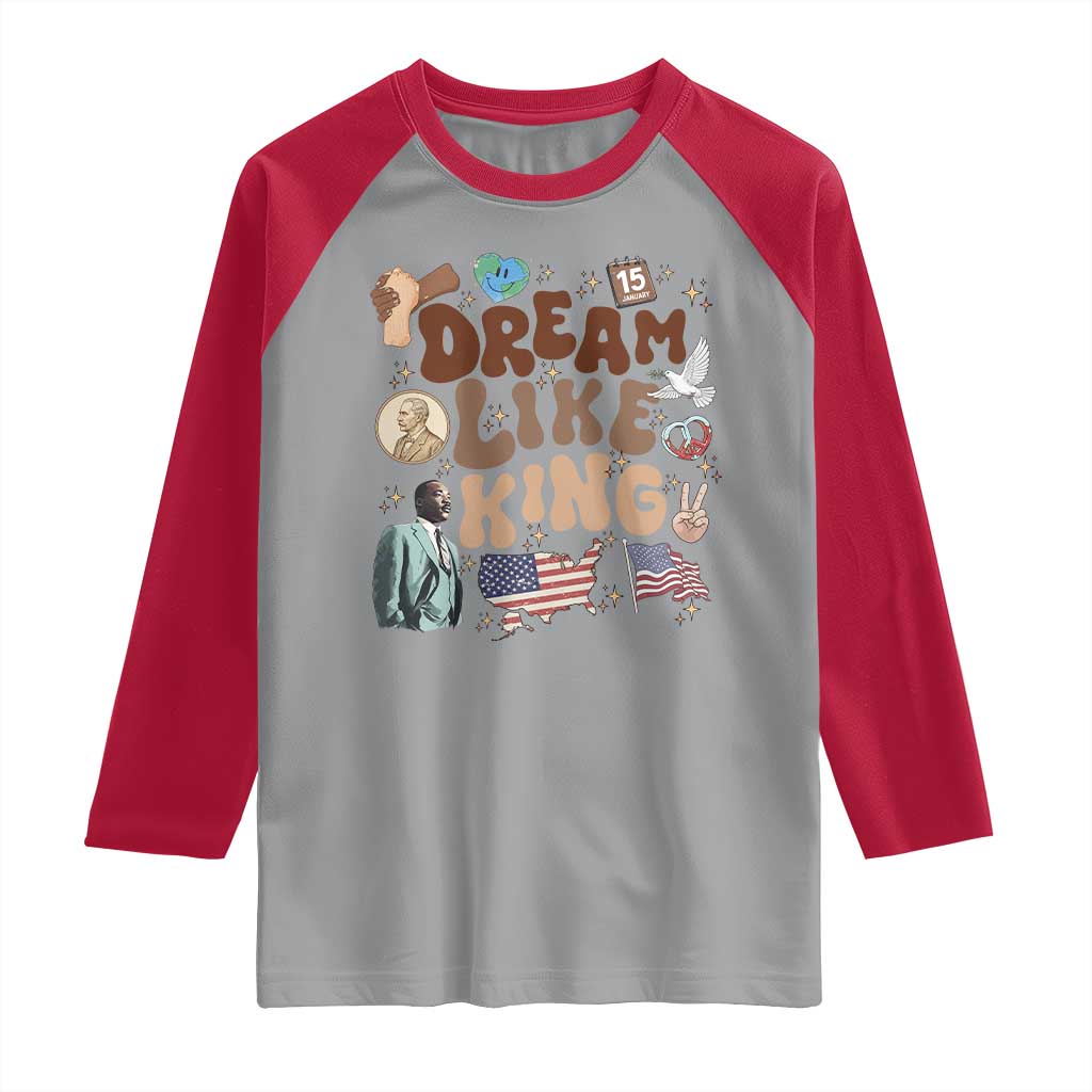 Martin Luther King Jr Raglan Shirt Black History Melanin African American - Wonder Print Shop